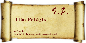Illés Pelágia névjegykártya